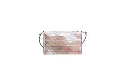 PRADA SPAZZOLATO METAL TRIANGLE PATTERNED MINI SILVER