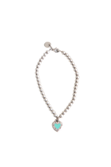 TIFFANY & CO. ENAMEL LOVE HEART TAG BEAD BRACELET TIFFANY BLUE