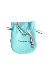 TIFFANY & CO. ENAMEL LOVE HEART TAG BEAD BRACELET TIFFANY BLUE