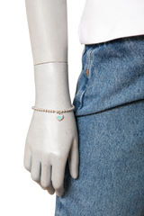 TIFFANY & CO. ENAMEL LOVE HEART TAG BEAD BRACELET TIFFANY BLUE