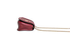 GUCCI BLONDIE CHAIN SMALL LEATHER ROSSO ANCORA