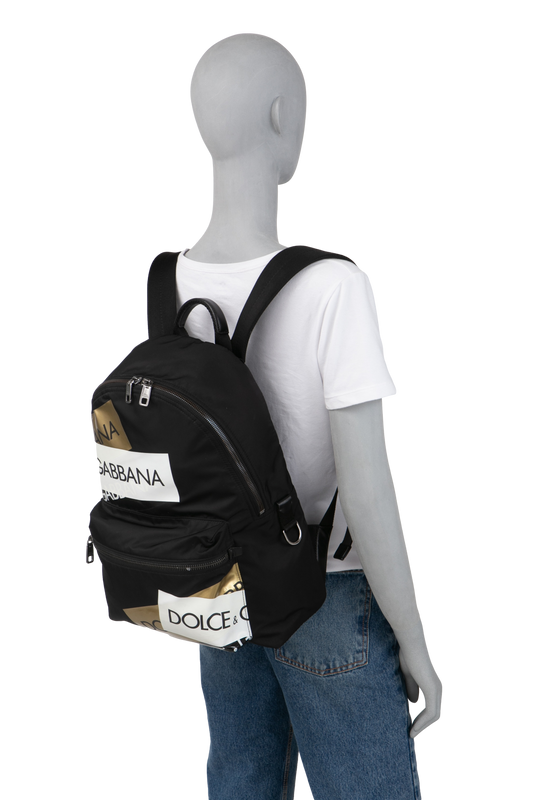 DG BACKPACK NYLON LOGO PATCH BLK