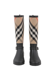 BURBERRY RUBBER BOOTS CHECK PANEL RAI - 35 BR