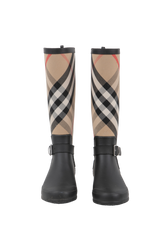 BURBERRY RUBBER BOOTS CHECK PANEL RAI - 35 BR