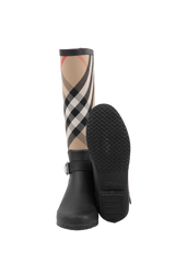 BURBERRY RUBBER BOOTS CHECK PANEL RAI - 35 BR