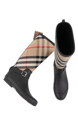 BURBERRY RUBBER BOOTS CHECK PANEL RAI - 35 BR