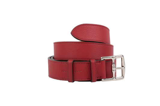 HERMÈS REVERSIBLE STRAP RED & CARAMEL