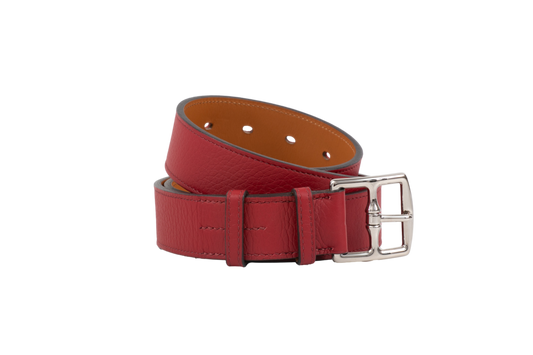 HERMÈS REVERSIBLE STRAP RED & CARAMEL