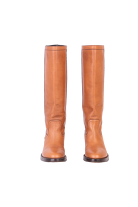CELINE HIGH BOOTS FOLCO IN TOFFEE - 34 BR