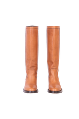 CELINE HIGH BOOTS FOLCO IN TOFFEE - 34 BR