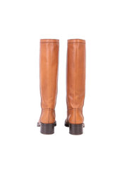 CELINE HIGH BOOTS FOLCO IN TOFFEE - 34 BR