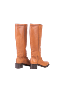 CELINE HIGH BOOTS FOLCO IN TOFFEE - 34 BR
