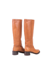 CELINE HIGH BOOTS FOLCO IN TOFFEE - 34 BR