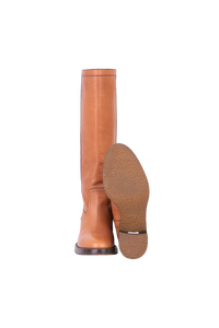 CELINE HIGH BOOTS FOLCO IN TOFFEE - 34 BR