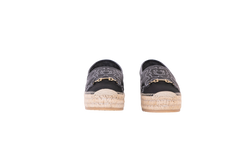 FERRAGAMO ESPADRILLE KIM GALORE IN BLACK LEATHER 1 - 41 BR