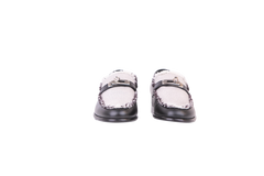 HERMES MOCASSIM DESTIN TOILE H BLACK - 34 BR