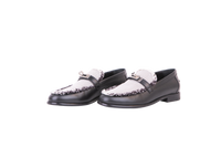 HERMES MOCASSIM DESTIN TOILE H BLACK - 34 BR