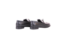 HERMES MOCASSIM DESTIN TOILE H BLACK - 34 BR
