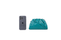 BOTTEGA MINI POUCH INTRECCIATO PETROLEUM