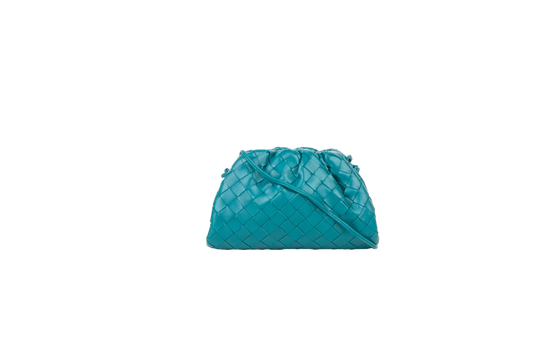 BOTTEGA MINI POUCH INTRECCIATO PETROLEUM