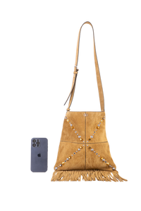 VALENTINO NELLCOTE SUEDE HAVANA BEIGE FRINGED