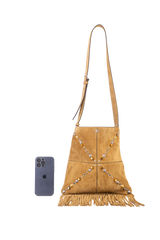 VALENTINO NELLCOTE SUEDE HAVANA BEIGE FRINGED