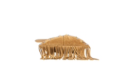 VALENTINO NELLCOTE SUEDE HAVANA BEIGE FRINGED