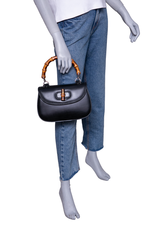 GUCCI BAMBOO 1947 MEDIUM BLACK