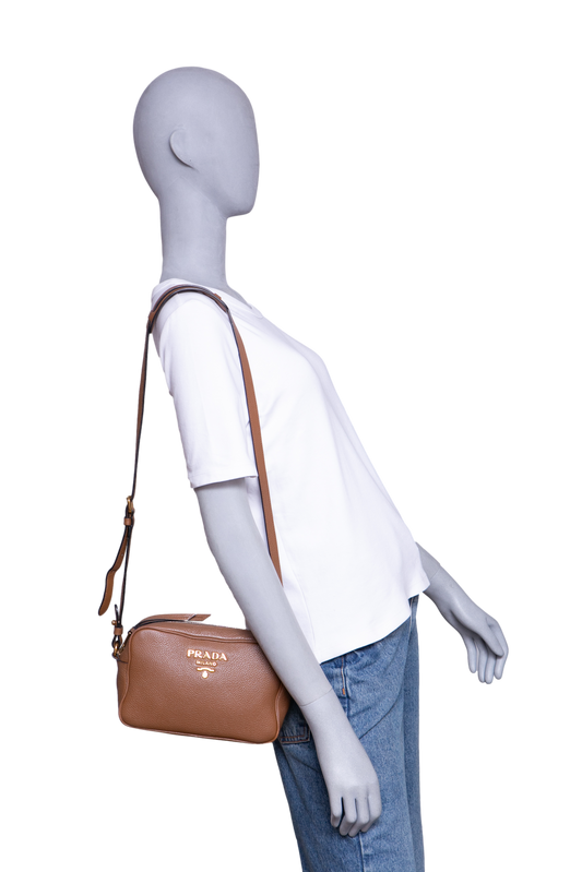 PRADA DAINO CAMERA BAG CARAMEL