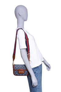 GUCCI HORSEBIT 1955 MINI DENIM BROWN