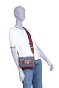 GUCCI HORSEBIT 1955 MINI DENIM BROWN