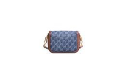 GUCCI HORSEBIT 1955 MINI DENIM BROWN