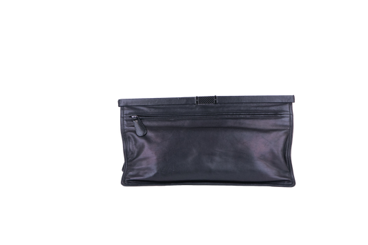 BOTTEGA CLUTCH PURSE LONG ZIPPER BLACK