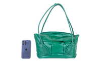 BOTTEGA ARCO SLOUCH RACING GREEN TOTE