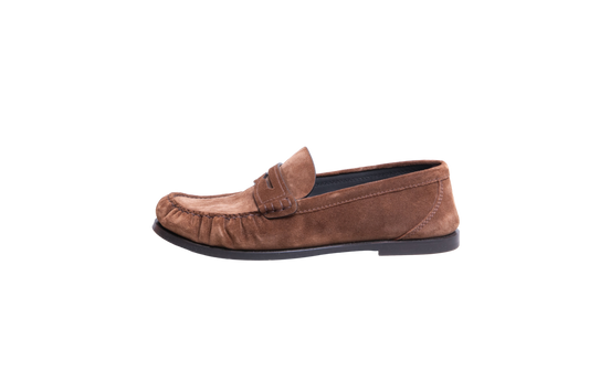 YSL LE LOAFER SUEDE DARK HAVANA - 36,5 BR