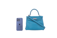 HERMES KELLY 25 SWIFT VERT BOSPHORE