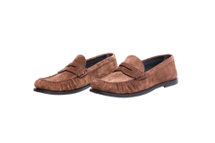 YSL LE LOAFER SUEDE DARK HAVANA - 36,5 BR