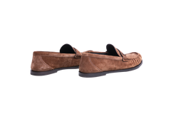 YSL LE LOAFER SUEDE DARK HAVANA - 36,5 BR
