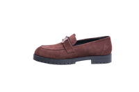 HERMÈS MOCASSIM FAUBOURG SUEDE CHOCOLAT - 36 BR