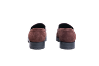 HERMÈS MOCASSIM FAUBOURG SUEDE CHOCOLAT - 36 BR