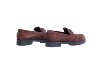 HERMÈS MOCASSIM FAUBOURG SUEDE CHOCOLAT - 36 BR
