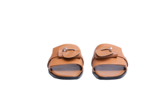 HERMÈS SANDAL FEMME GIULIA VEAU NATUREL - 36 BR