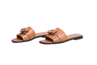 HERMÈS SANDAL FEMME GIULIA VEAU NATUREL - 36 BR
