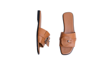 HERMÈS SANDAL FEMME GIULIA VEAU NATUREL - 36 BR