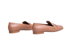 CHANEL MOCASSIM CHAIN CC CRINKLED CALFSKIN CARAMEL - 36 1/2 BR