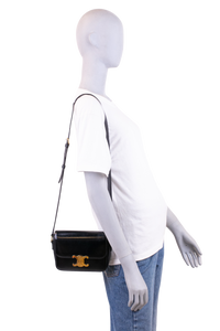 CELINE TRIOMPHE TEEN BLACK BOX LEATHER