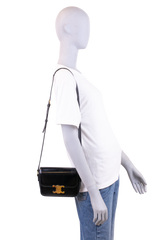 CELINE TRIOMPHE TEEN BLACK BOX LEATHER