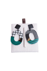 HERMÈS EARRINGS ISTHME POP BLEU CURAÇAO