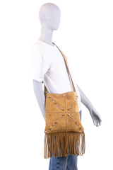 VALENTINO NELLCOTE SUEDE HAVANA BEIGE FRINGED