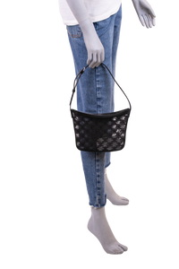 CELINE CROQUE IN TULLE TEXTILE W/TRIOMPHE BLACK